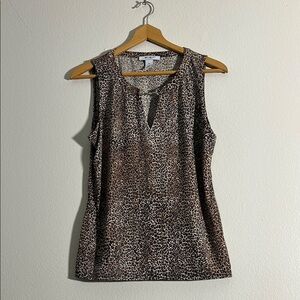WHBM Leopard Print Sleeveless Top